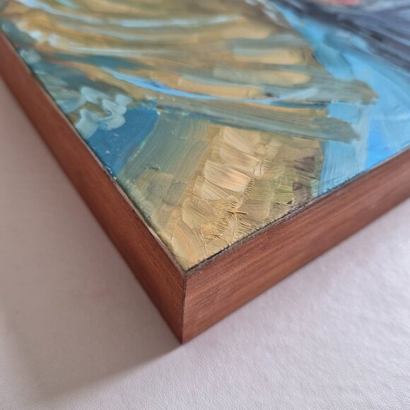 “Dreaming” Original Oil Painting by Robin White on Wood Panel 10” x 8” 1.5” - Picture 7 of 11